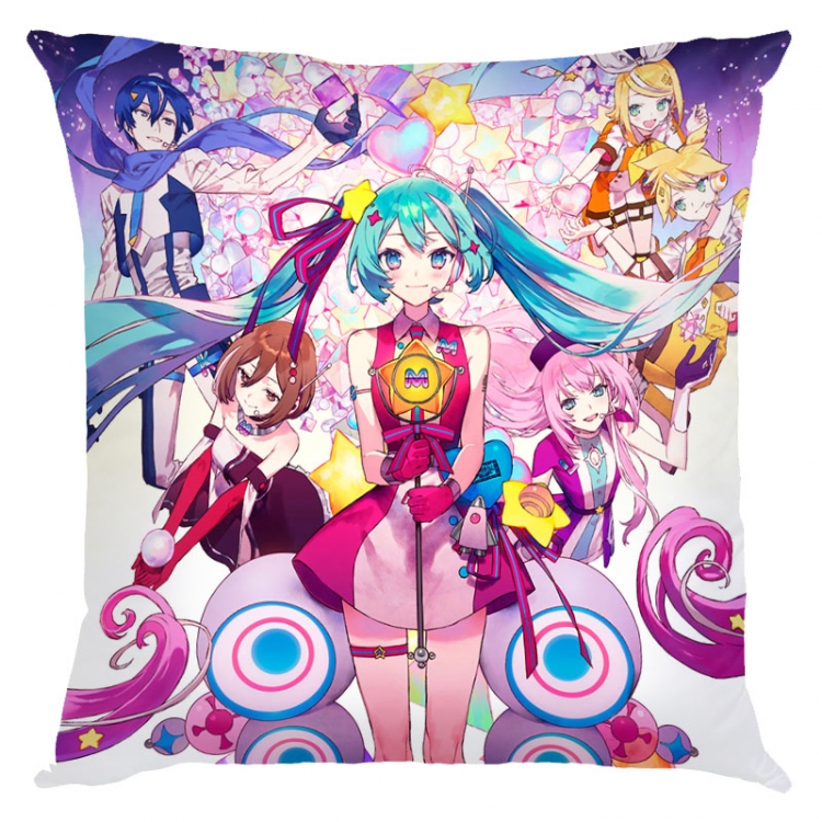 Hatsune Miku Anime square full-color pillow cushion 45X45CM NO FILLING  C3-30