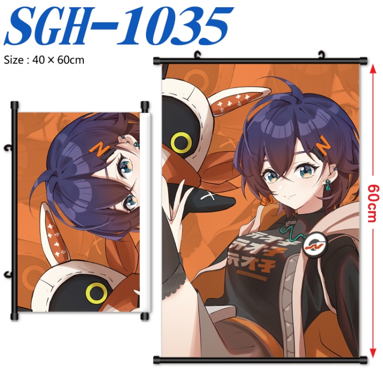 Zenless Zone Zero Anime digital printed pole style hanging picture Wall Scroll 40x60cm  SGH-1035