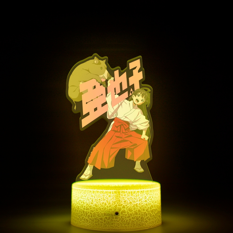 The Elusive Samurai Acrylic Night Light 16 Color-changing USB Interface Box Set 19X7X4CM white base