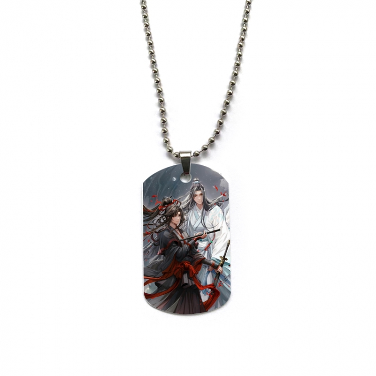 The wizard of the de Anime double-sided full color printed military brand necklace price for 5 pcs