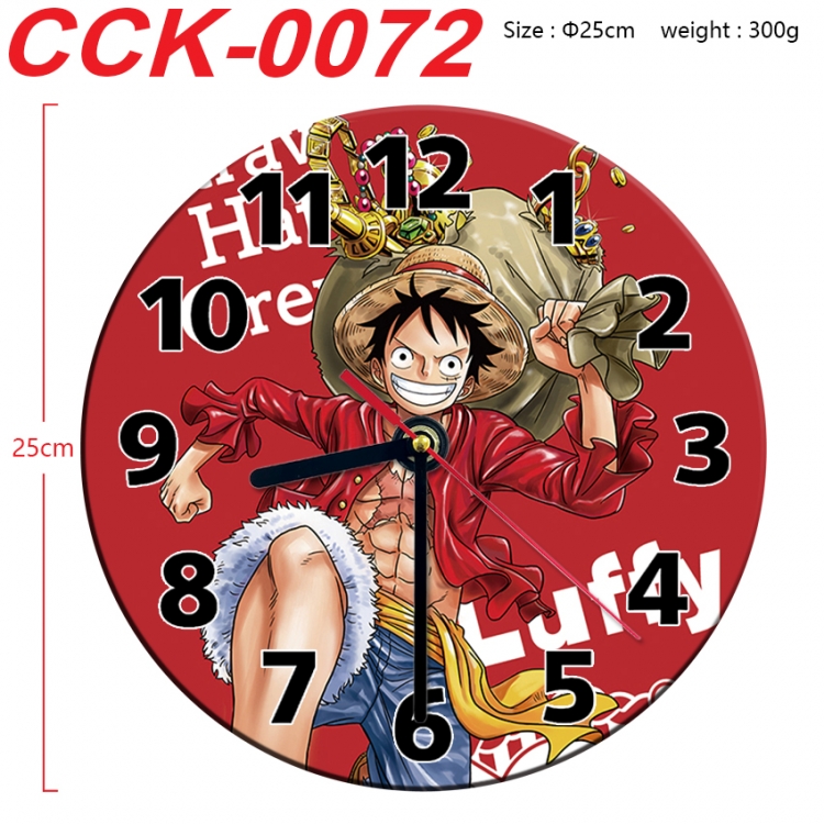 One Piece Anime peripheral printed full-color wall clock 25cm CCK-0072
