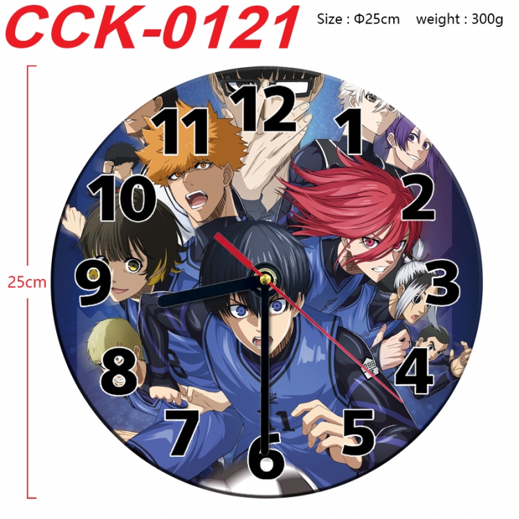 BLUE LOCK Anime peripheral printed full-color wall clock 25cm CCK-0121