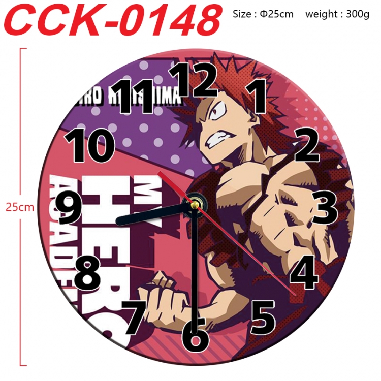 My Hero Academia Anime peripheral printed full-color wall clock 25cm  CCK-0148