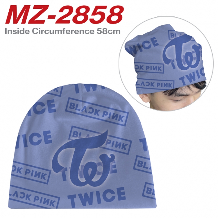 BLACK PINK Anime flannel full color hat cosplay men's and women's knitted hats 58cm MZ-2858