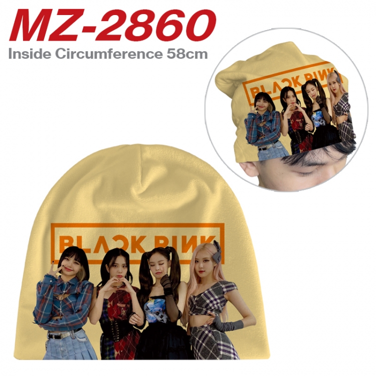 BLACK PINK Anime flannel full color hat cosplay men's and women's knitted hats 58cm  MZ-2860