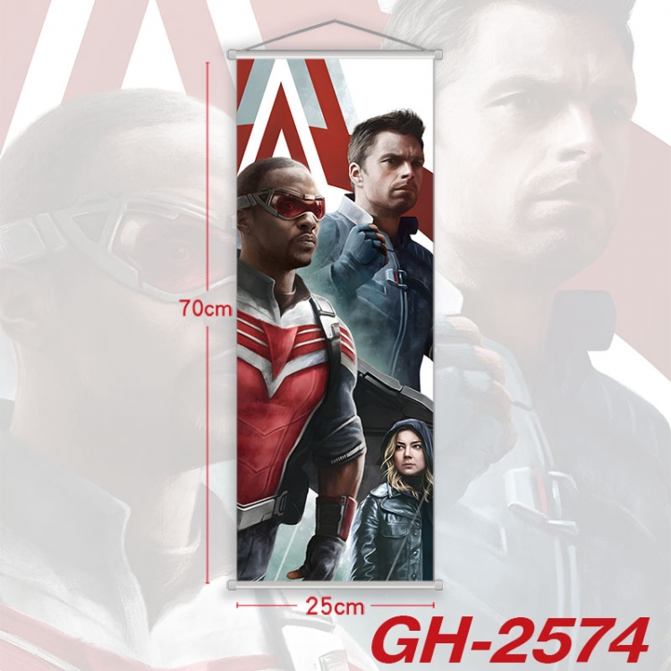 Marvel Plastic Rod Cloth Small Hanging Canvas Painting Wall Scroll 25x70cm price for 5 pcs gh-2574