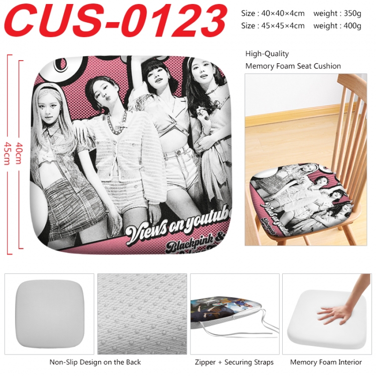 BLACK PINK Anime full-color pressure cushion 45x45x4cm CUS-0123