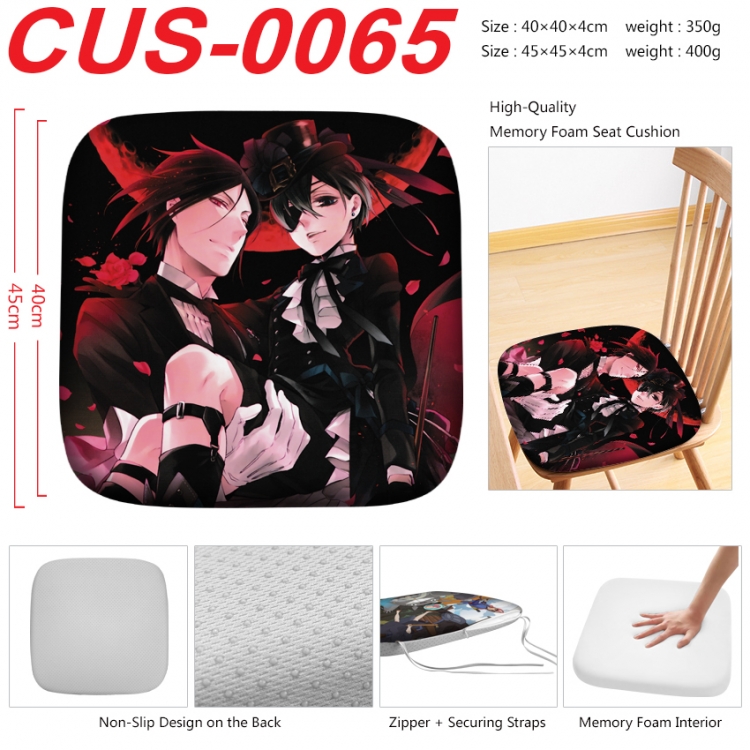 Kuroshitsuji Anime full-color pressure cushion 45x45x4cm CUS-0065