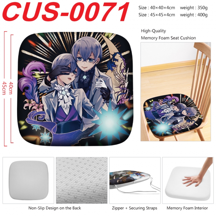 Kuroshitsuji Anime full-color pressure cushion 45x45x4cm CUS-0071