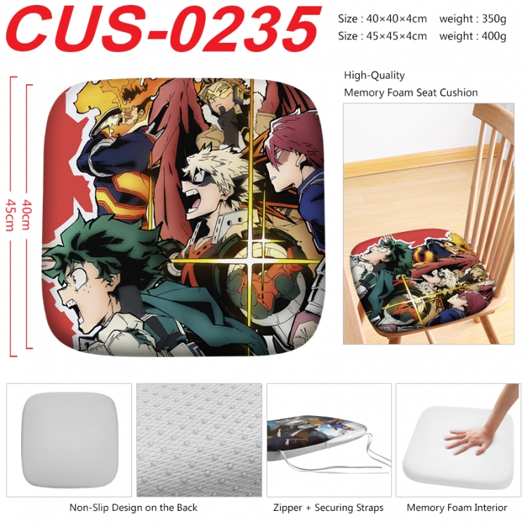 My Hero Academia Anime full-color pressure cushion 45x45x4cm CUS-0235