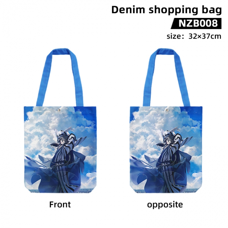 Nurarihyon no Mago Anime denim shopping bag handbag 32X37CM