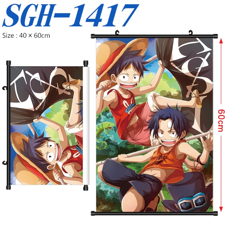 One Piece Anime digital printed pole style hanging picture Wall Scroll 40x60cm SGH-1417