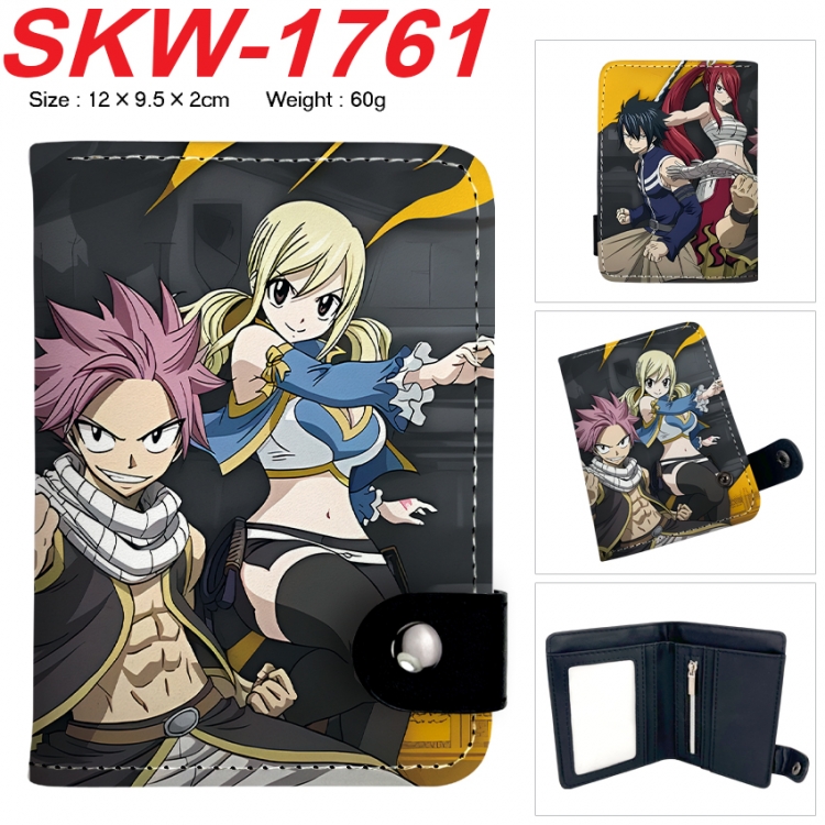 Fairy tail Anime vertical button folding wallet 12X9.5X2CM 60g  SKW-1761