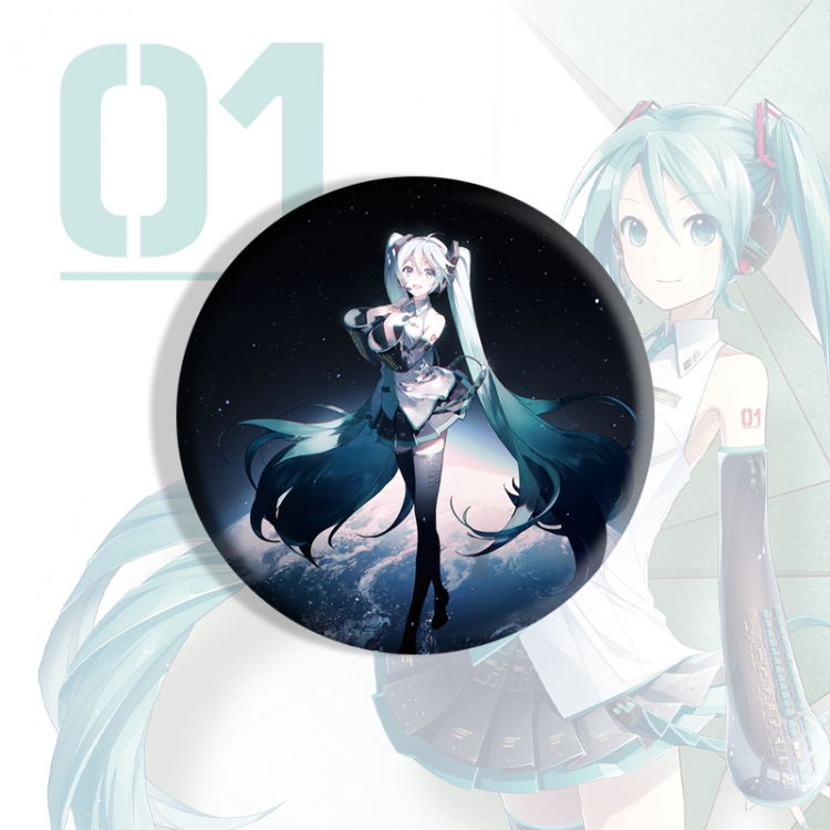Hatsune Miku Anime tinplate brooch badge price for 5 pcs