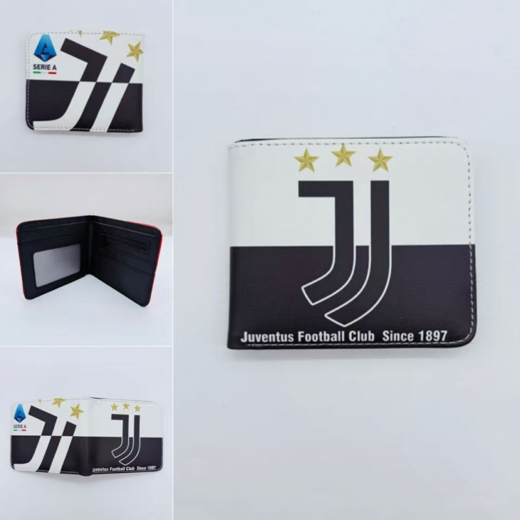 juventus football club Full color Two fold short card case wallet 11X9.5CM