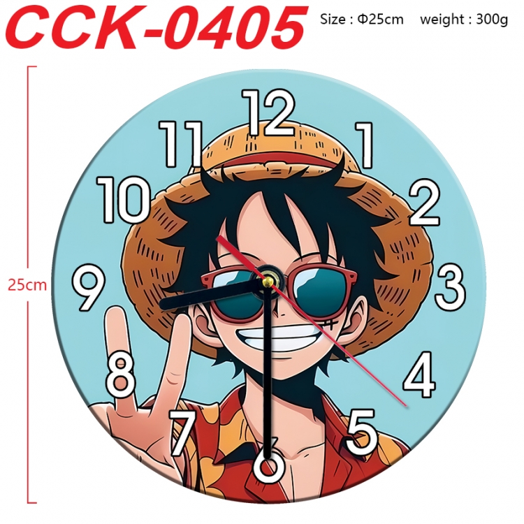 One Piece Anime peripheral printed full-color wall clock 25cm CCK-0405