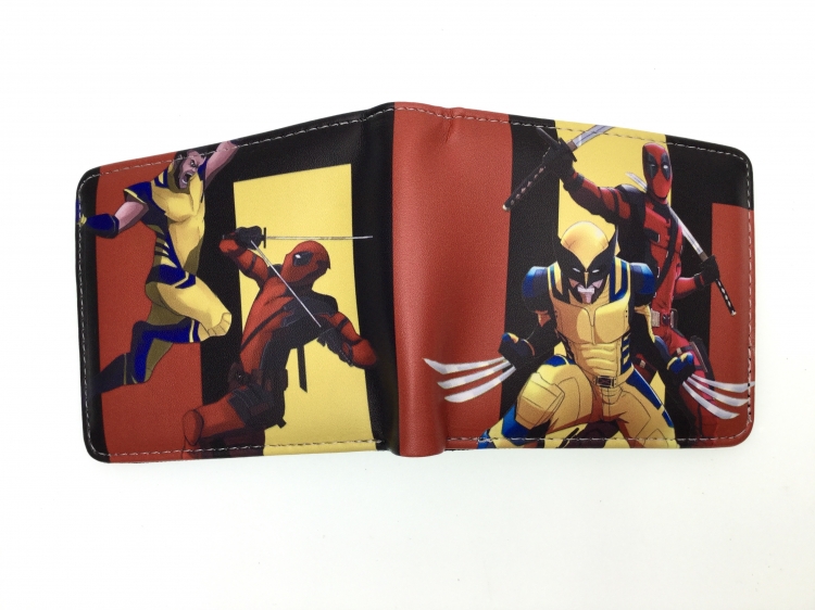 Deadpool Anime two fold  Short wallet 11X9.5CM 60G  B-1785