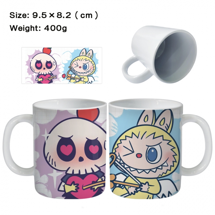Labubu Anime peripheral ceramic cup tea cup drinking cup 9.5X8.2cm