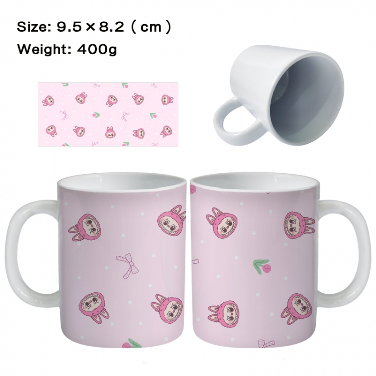 Labubu Anime peripheral ceramic cup tea cup drinking cup 9.5X8.2cm