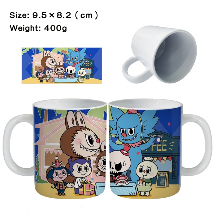 Labubu Anime peripheral ceramic cup tea cup drinking cup 9.5X8.2cm