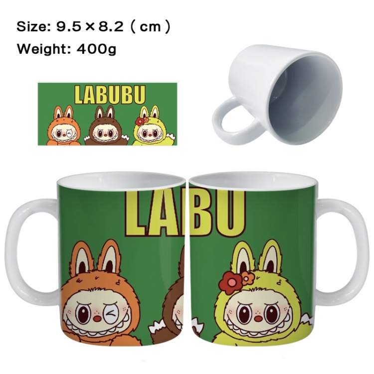 Labubu Anime peripheral ceramic cup tea cup drinking cup 9.5X8.2cm