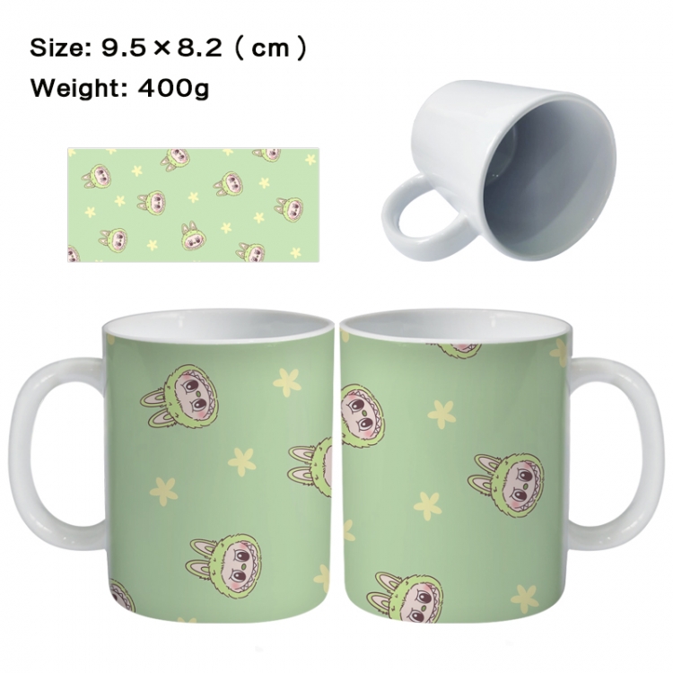 Labubu Anime peripheral ceramic cup tea cup drinking cup 9.5X8.2cm