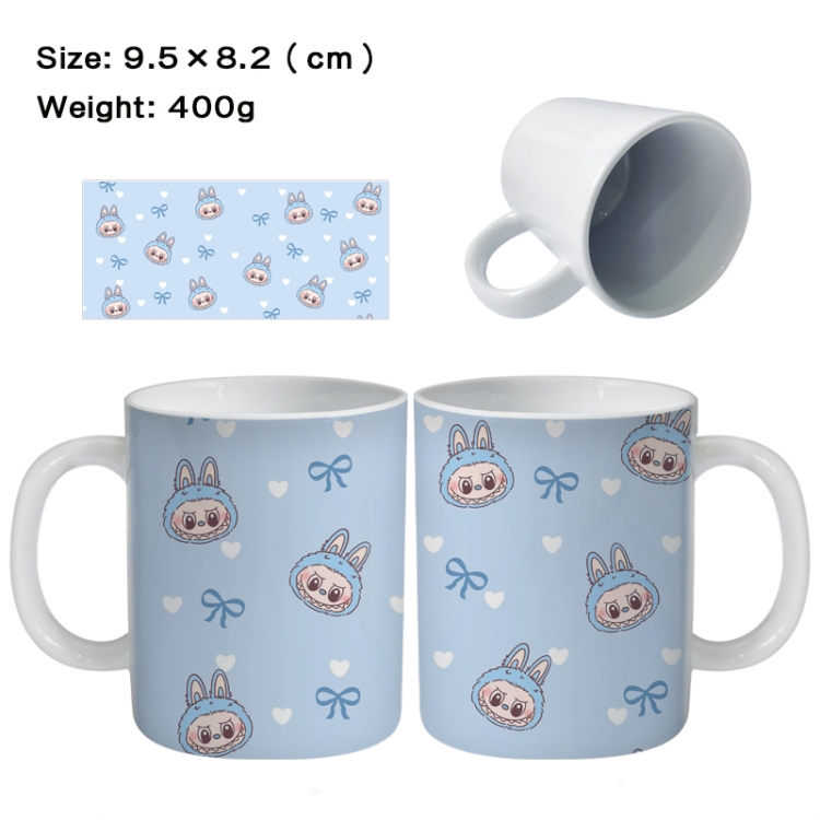 Labubu Anime peripheral ceramic cup tea cup drinking cup 9.5X8.2cm