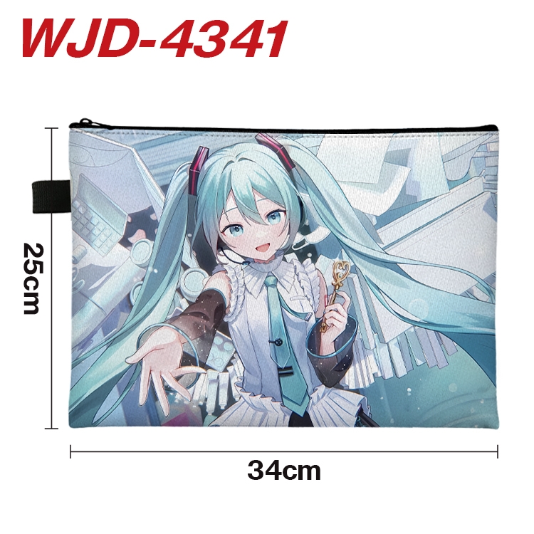 Hatsune Miku Anime Full Color A4 Document Bag 34x25cm WJD-4341