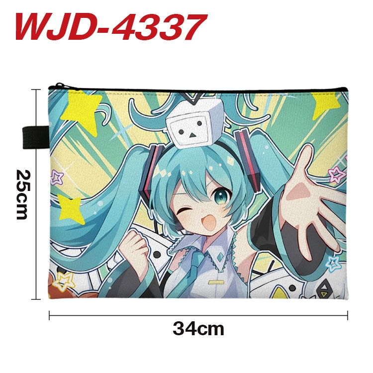 Hatsune Miku Anime Full Color A4 Document Bag 34x25cm   WJD-4337
