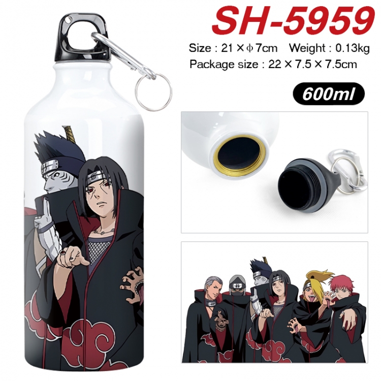 Naruto Anime print sports kettle aluminum kettle water cup 600ml 21x7cm  SH-5959