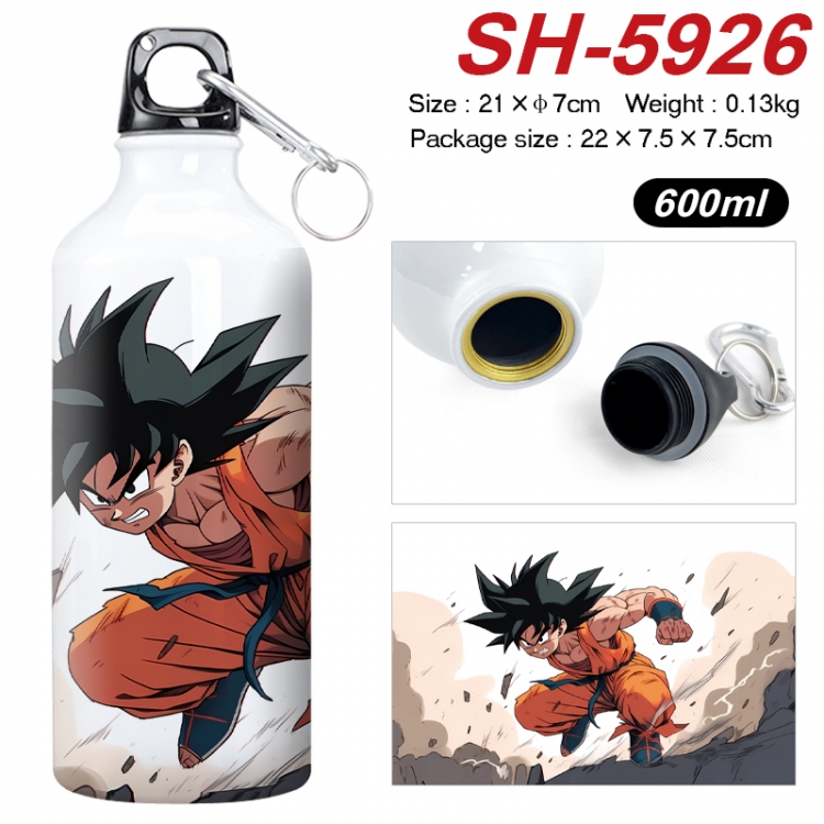 DRAGON BALL Anime print sports kettle aluminum kettle water cup 600ml 21x7cm  SH-5926