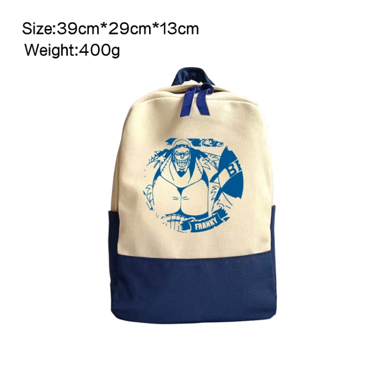 One Piece Anime Surrounding Canvas Colorful Backpack 39x29x13cm