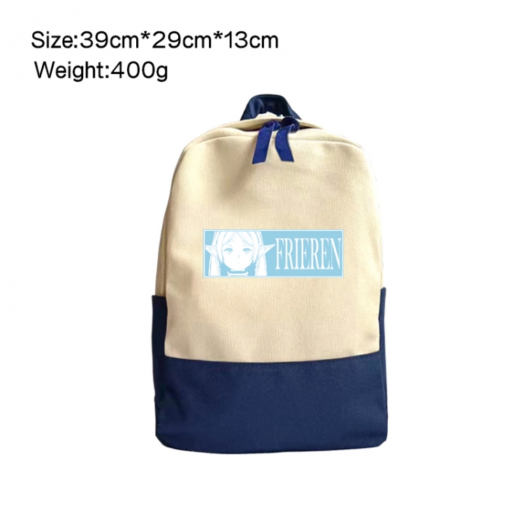 Frieren: Beyond Journey's Anime Surrounding Canvas Colorful Backpack 39x29x13cm
