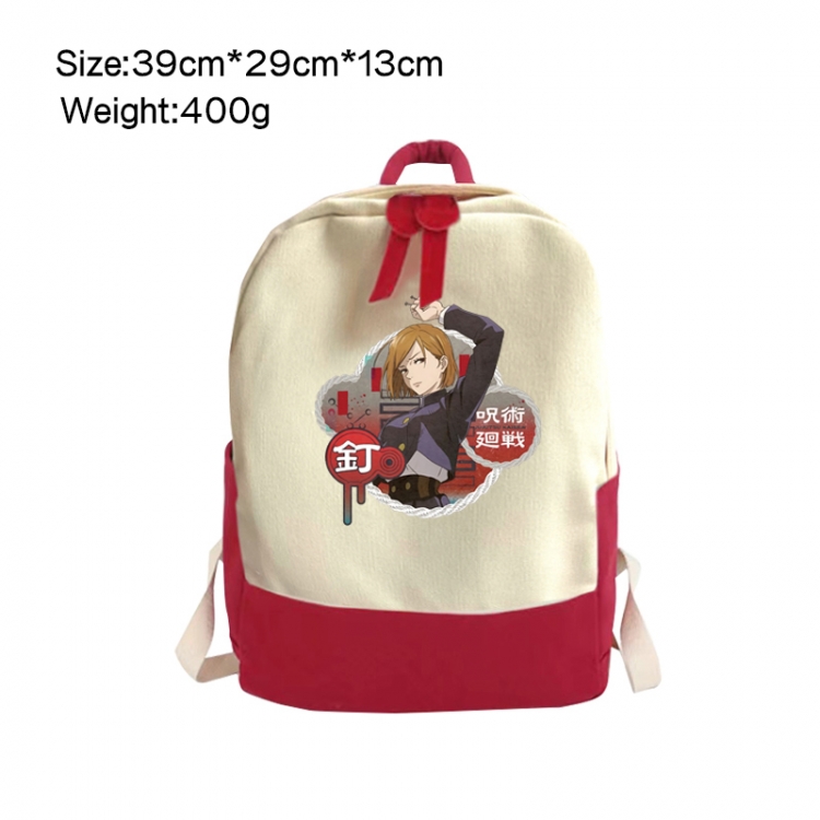 Jujutsu Kaisen Anime Surrounding Canvas Colorful Backpack 39x29x13cm