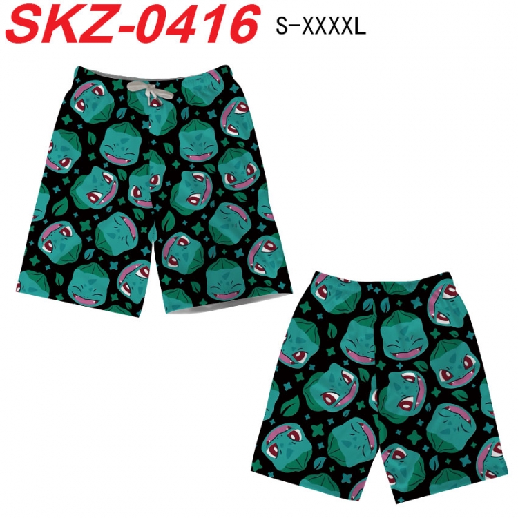 Pokemon Anime full-color digital printed beach shorts from S to 4XL  SKZ-0416