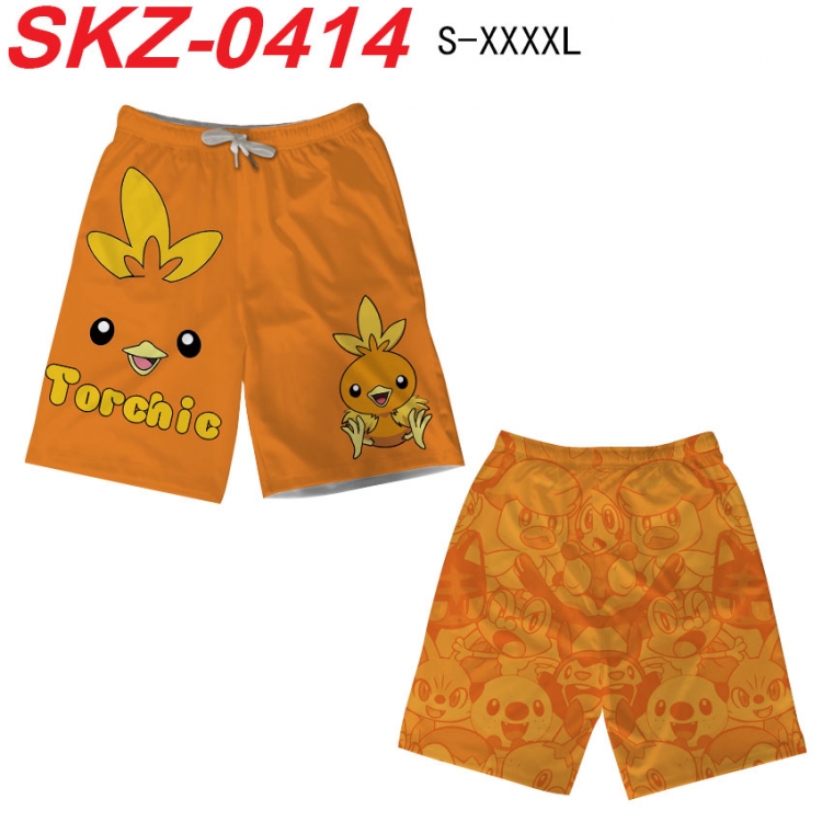 Pokemon Anime full-color digital printed beach shorts from S to 4XL SKZ-0414
