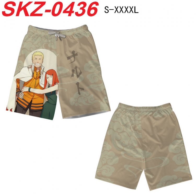 Naruto Anime full-color digital printed beach shorts from S to 4XL SKZ-0436