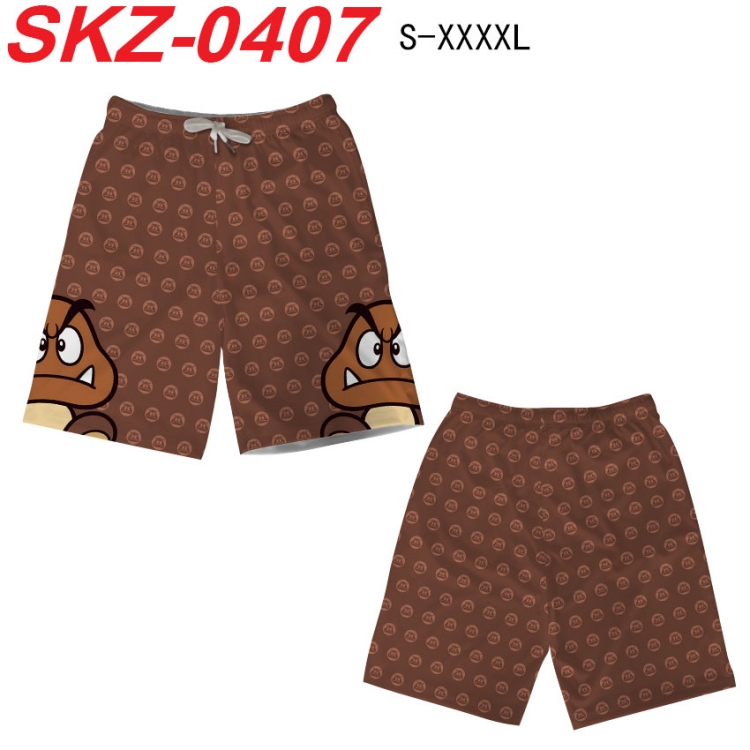 Super Mario Anime full-color digital printed beach shorts from S to 4XL SKZ-0407