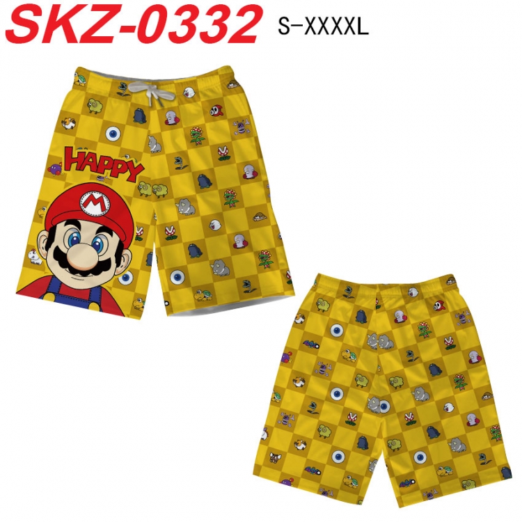 Super Mario Anime full-color digital printed beach shorts from S to 4XL SKZ-0332