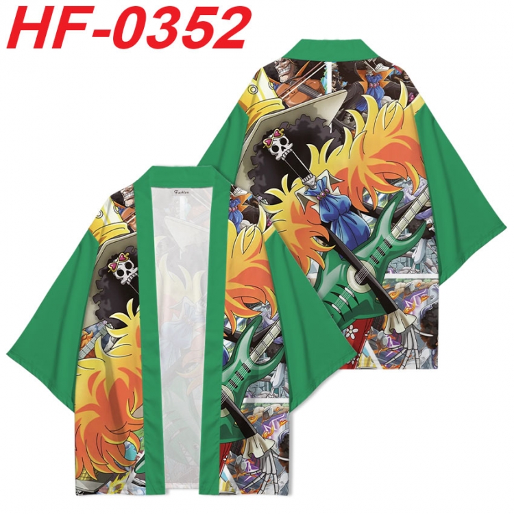 One Piece Anime digital printed French velvet kimono top from S to 4XL HF-0352