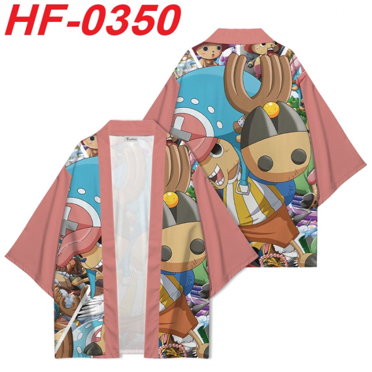 One Piece Anime digital printed French velvet kimono top from S to 4XL HF-0350