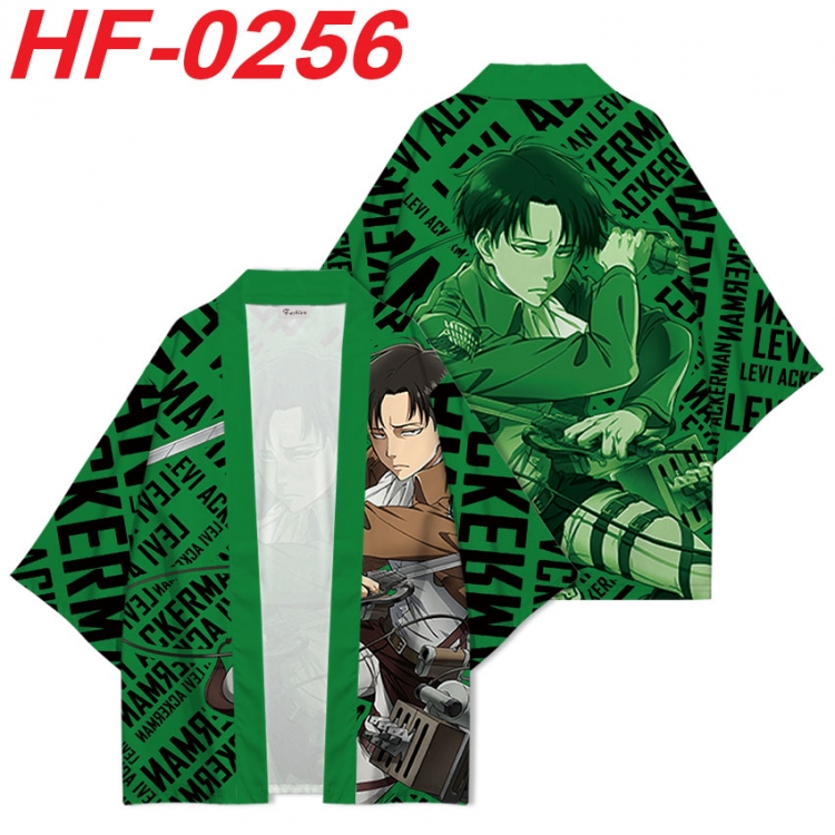 Shingeki no Kyojin Anime digital printed French velvet kimono top from S to 4XL HF-0256