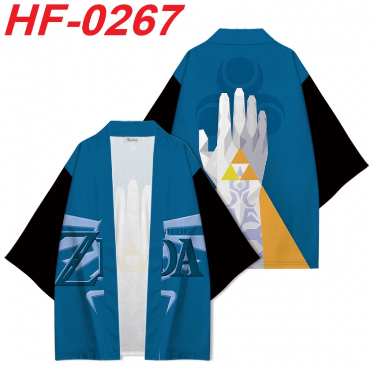 The Legend of Zelda Anime digital printed French velvet kimono top from S to 4XL  HF-0267