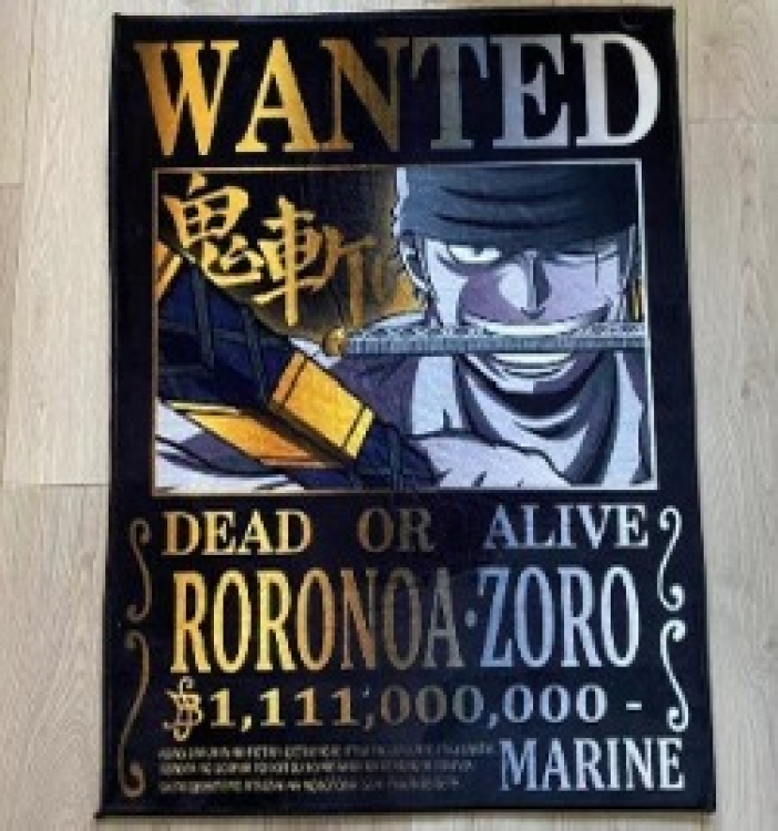 One Piece anime thick Belgian velvet anti slip carpet 1m