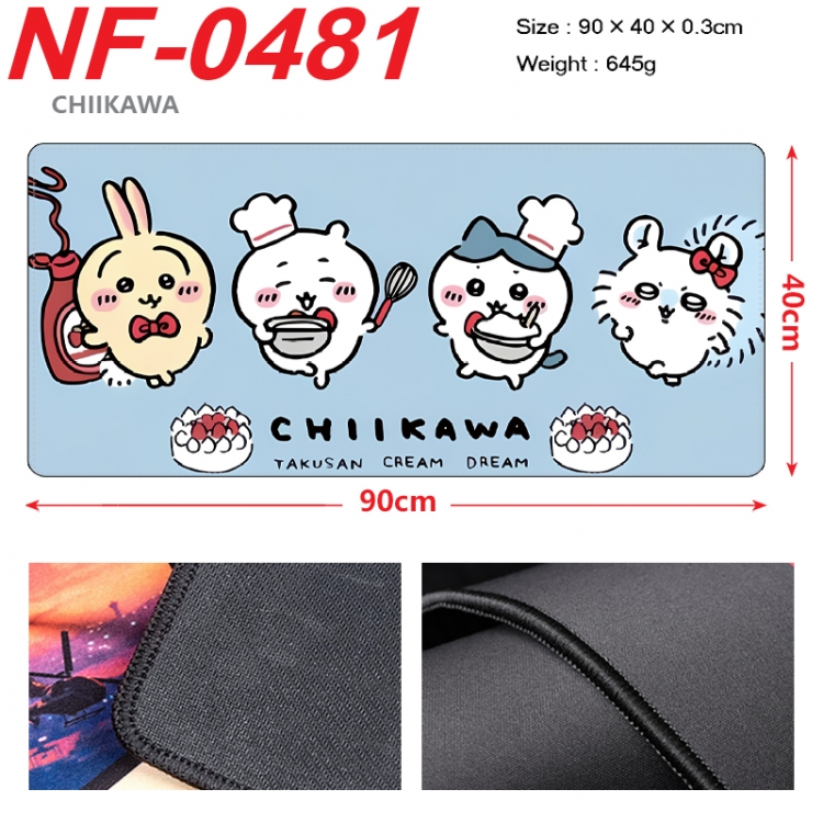 Chiikawa Anime peripheral lock edge mouse pad 90X40cm