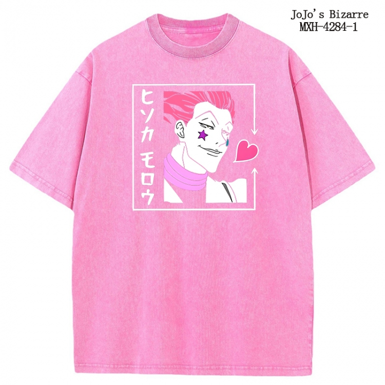 JoJos Bizarre Adventure Anime peripheral pure cotton washed and worn T-shirt from S to 2XL