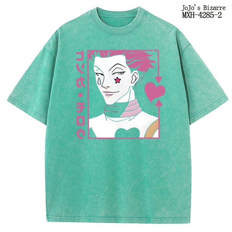JoJos Bizarre Adventure Anime peripheral pure cotton washed and worn T-shirt from S to 2XL