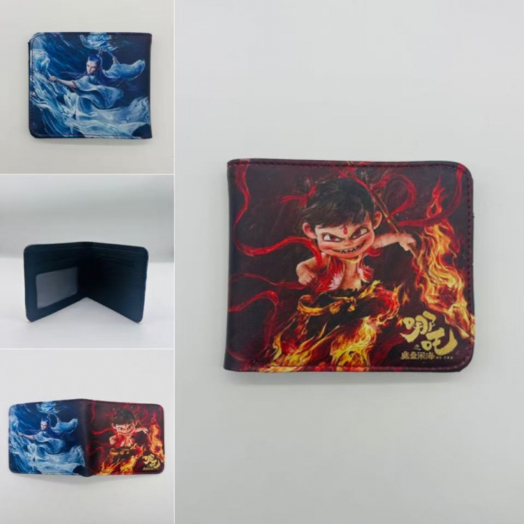 Nezha2 Full color Two fold short card case wallet 11X9.5CM 