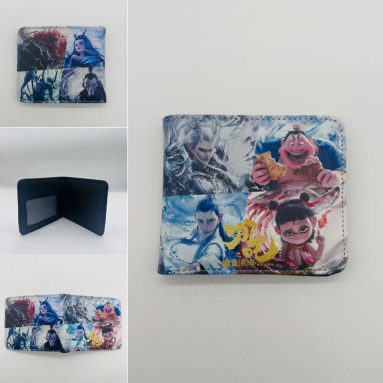 Nezha2 Full color Two fold short card case wallet 11X9.5CM 