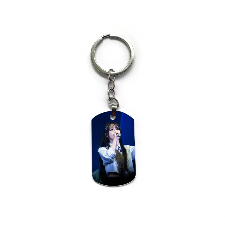 IU Anime double-sided full-color printed military brand ring keychain price for 5 pcs